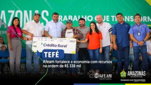 Imagem da notícia - Afeam fortalece a economia de Tefé com recursos na ordem de R$ 338 mil.