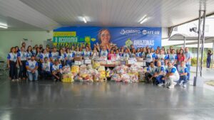 Imagem da notícia - Afeam entrega alimentos arrecadados na II Feira de Negócios e Inovação e em campanha interna de colaboradores
