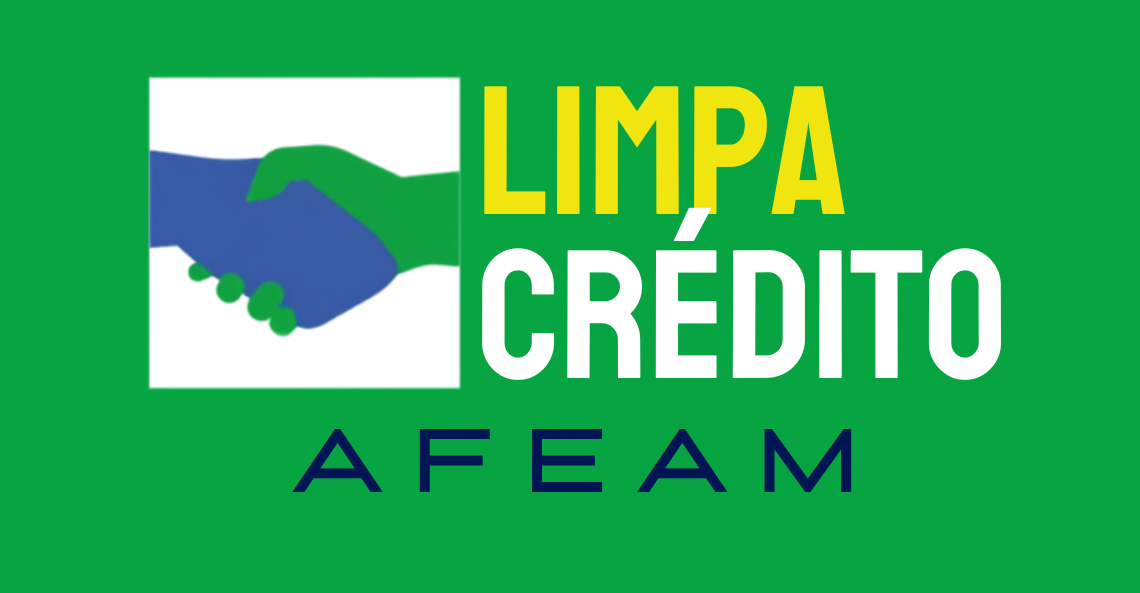Banner Limpa credito Banner Limpa Crédito AFEAM com chamada para recuperação de crédito e renegociação de dívidas.